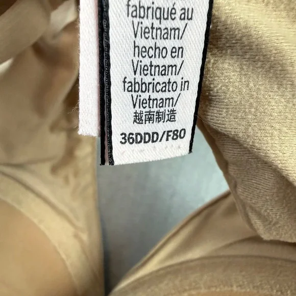 Victoria's Secret Perfect Shape Full Coverage Bra Tan Nude 36DDD F80 Underwire - Picture 5 of 5